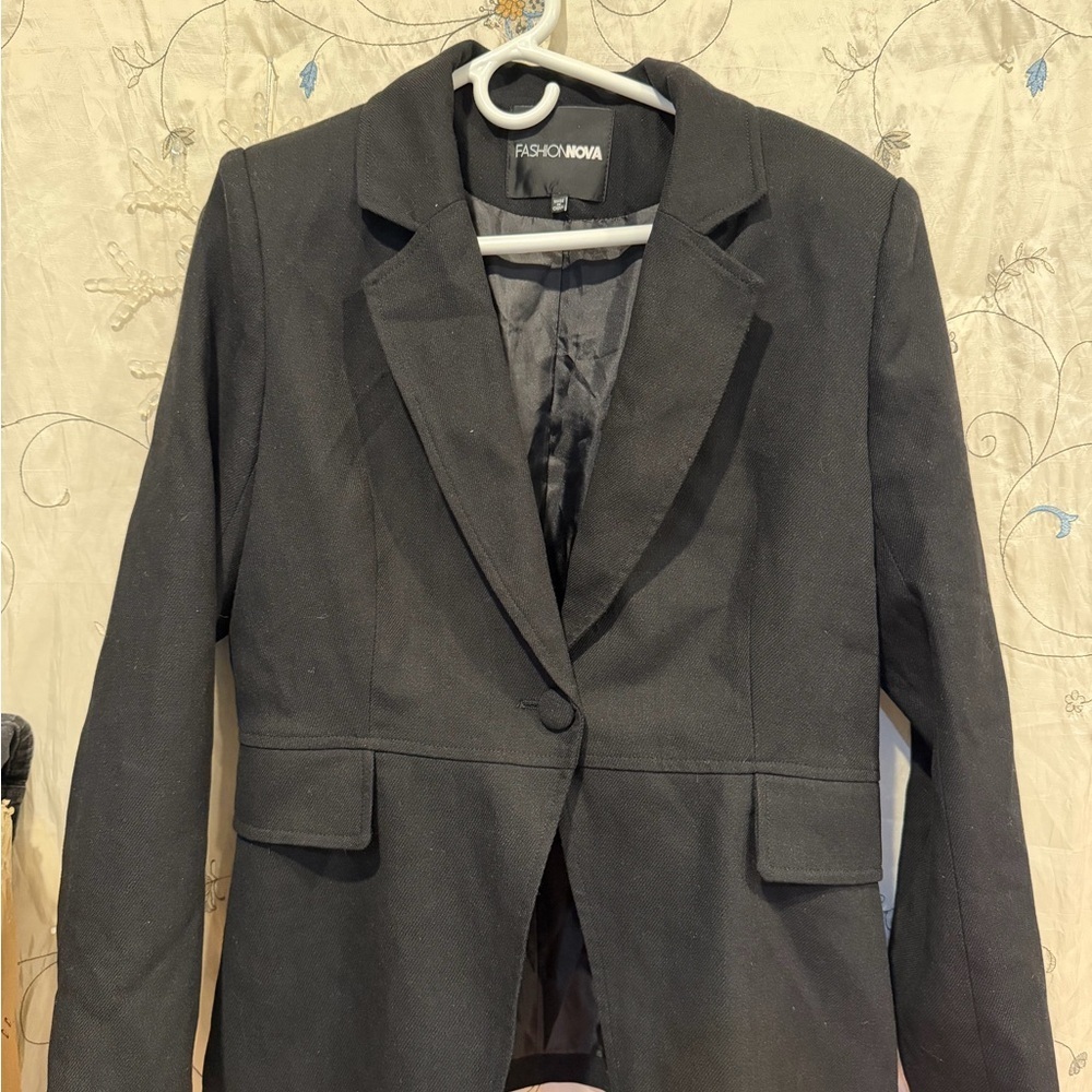 Fashion Nova Charcoal Blazer Jacket